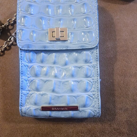 Brahmin Madison Embossed Leather Crossbody Phone Case Organizer NWOT - Picture 1 of 6